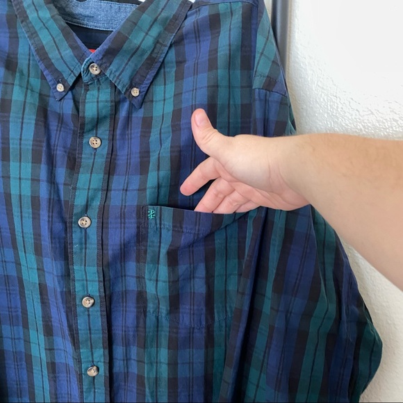 IZOD|3XL|Multi Color Plaid Long Sleeve Button Down Collard Shirt - Picture 9 of 10